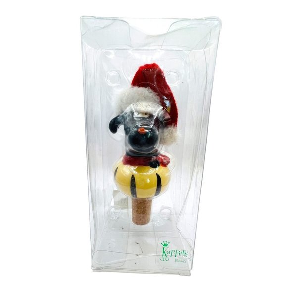 Black Labrador Dog in Santa Hat Bottle Stopper-Christmas - Kappers Inc - Picture 3 of 9